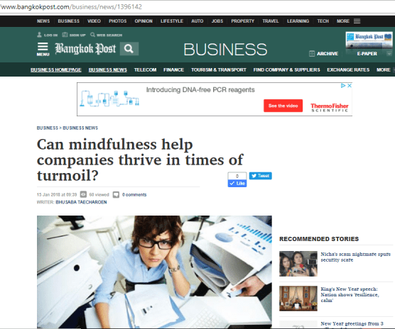 Mindfulness for companies BK Post Jan 2018